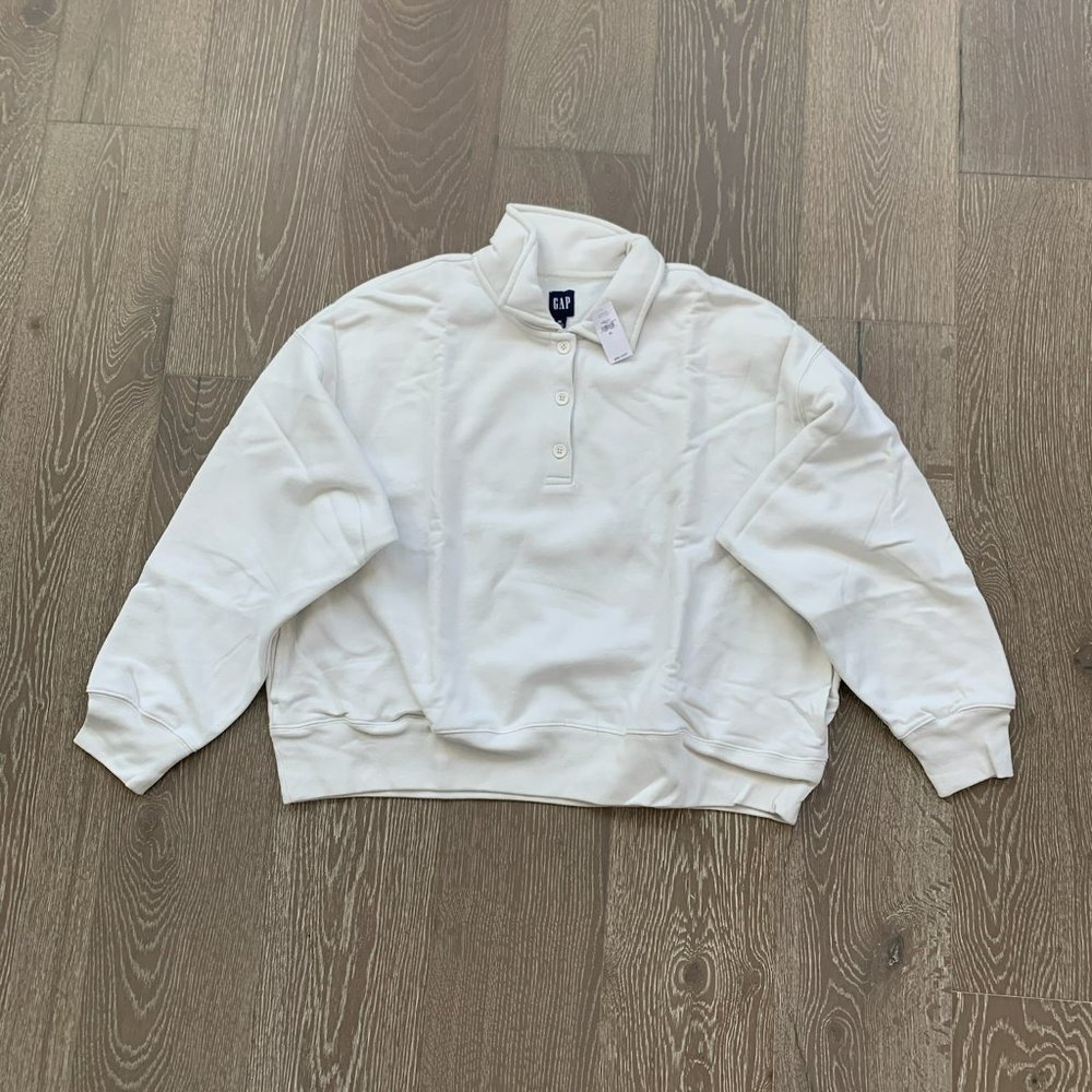 Gap Vintage Soft Henley Collar Sweatshirt